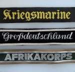 CUFF TITLES AND CAP TALLIES - Army - Luftwaffe - Navy - SS