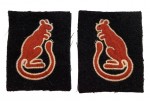 British 7th Armoured Div. cloth sleeve patches. MATCHED PAIR.