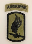 U.S. Vietnam war  173rd Airborne Brig. cloth patch w/ Airborne tab. Subd issue