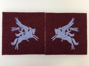 British Airborne Pegasus cloth patches. MATCHED PAIR.
