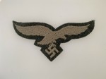 Luftwaffe Field Division man's cloth embroidered breast eagle- Original quality