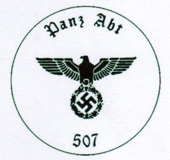 Panzer unit Number 507 military rubber hand stamp.