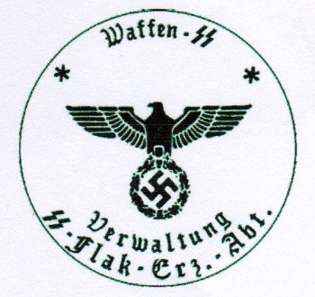 Waffen S.S. Flak unit rubber hand stamp