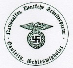 N.S.D.A.P. Party Regional Office party  rubber hand stamp.