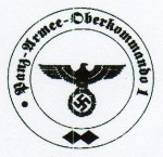 Commander in Chief of Panzer Army (Heer)  1 military rubber hand stamp.