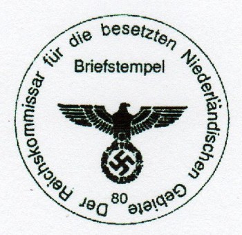 Commander of Occupied Netherlands military rubber hand stamp.