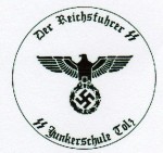 S.S. Officer School at Tolz military rubber hand stamp.