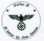 Waffen S.S. Polizei Panzer Grenadier Division military rubber hand stamp.