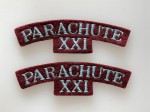 British Parachute XX1 cloth shoulder titles.PAIR.