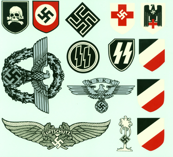 Political and Para military Helmet decals