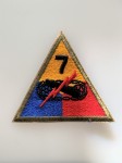 U.S. WW2  7th Armoured Division cloth sleeve patch