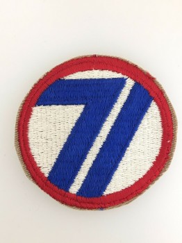 U.S. WW2  71st Infantry Division cloth sleeve patch