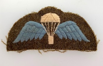 British Army Paratroopers cloth sleeve wings. WWII issue