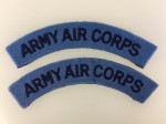 British Army Air Corps cloth shoulder titles.  PAIR.