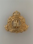 Suffolk Regiment metal cap badge. Brass WW1 economy issue.