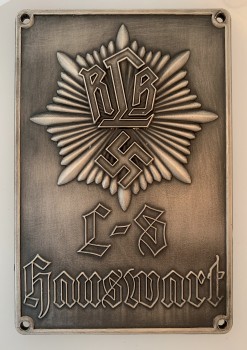 R.L.B.  Luftschutz Warden's door plaque