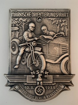 N.S.K.K.  Berlin-Brandenburg Orientierungsfahrt  Plaque