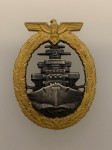 Kriegsmarine Fleet Badge- Schwerin type. ORIGINAL QUALITY.