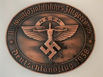 N.S.F.K  Deutschland Flug 1938 Plaque