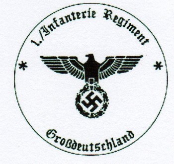 1st Battalion Infantry Regiment Grossdeutschland military rubber hand stamp