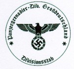 Panzer Division Grossdeutschland -  Divisional Staff military rubber hand stamp
