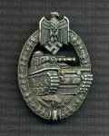 Army Panzer Assault Badge in Silver RE-ENACTOR REPRODUCTION.