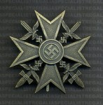 Spanish Cross in Bronze with Swords. RE-ENACTOR REPRODUCTION.