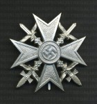 Spanish Cross in Silver with Swords. RE-ENACTOR REPRODUCTION.