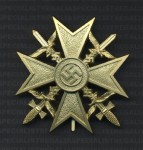 Spanish Cross in Gold with Swords. RE-ENACTOR REPRODUCTION.