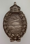Imperial German Prussian WWI Aviator's metal breast badge. 800 Silber
