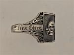 S.S. Officer's Deaths head ring in silver