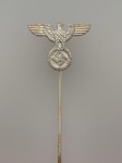 N.S.D.A.P. Party eagle stick pin badge in silvered finish