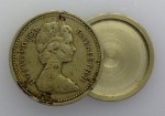 British £1  Cold War hollow SPY COIN.