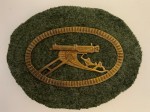 Imperial German WWI Machine Gunner's metal sleeve badge