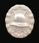 Imperial German Army WWI wound badge in Silver - solid type.
