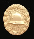 Imperial German Army WWI wound badge in Gold - solid type.