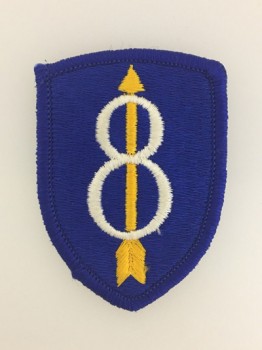 American U.S. Army 8th Infantry Division sleeve patch