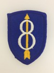 American U.S. Army 8th Infantry Division sleeve patch