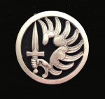 French Foreign Legion and Army Paratrooper metal beret badge early model.
