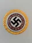 The Golden Party Badge of the N.S.D.A.P. Full size numbered type