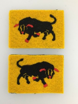 British 11th Armoured Division cloth sleeve patch.MATCHED PAIR