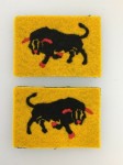 British 11th Armoured Division cloth sleeve patch.MATCHED PAIR
