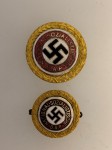 Golden Party Badge of the N.S.D.A.P- matched pair. SUPERIOR QUALITY