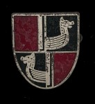 Kriegsmarine Tirpitz battle ship crew mans enamel lapel badge.