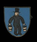 Kriegsmarine U596  U Boat or Submarine crew mans enamel lapel badge.