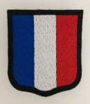 Waffen S.S. French Foreign Volunteers cloth sleeve shield insignia.
