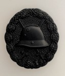 Imperial German Army WWI wound badge in Black- solid type.