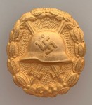 SPANISH CIVIL WAR WOUND BADGE- GOLD GRADE: SOLID TYPE. SUPERIOR QUALITY.