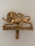 The Kings Own Royal Regiment (Lancaster) metal cap badge ANTIQUED.