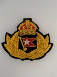 RMS Titanic Officers hand embroidered Cap Badge of the  White Star Line